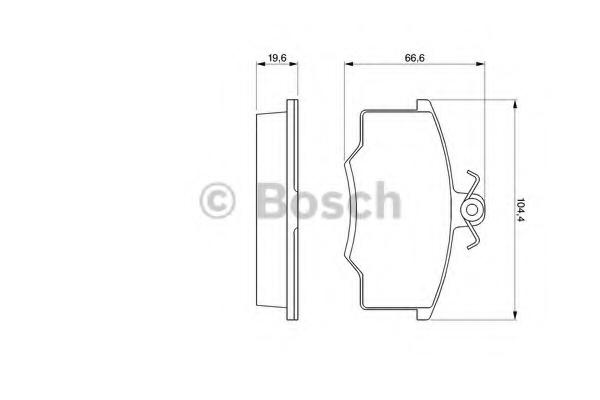 Set placute frana,frana disc AUDI 500 (43, C2), AUDI 100 Avant (43, C2), AUDI 4000 (81, 85, B2) - BOSCH 0 986 465 744
