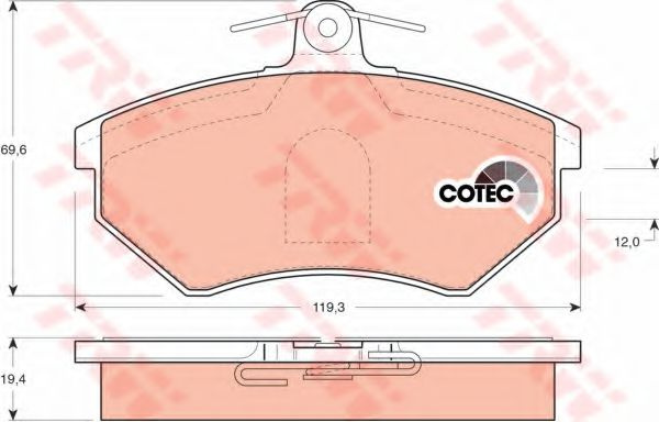 Set placute frana,frana disc AUDI 80 (8C, B4) (199