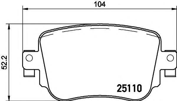 Set placute frana,frana disc AUDI A1 (8X1, 8XF), AUDI A1 Sportback (8XA, 8XK), SEAT LEON (5F1) - MINTEX MDB3382