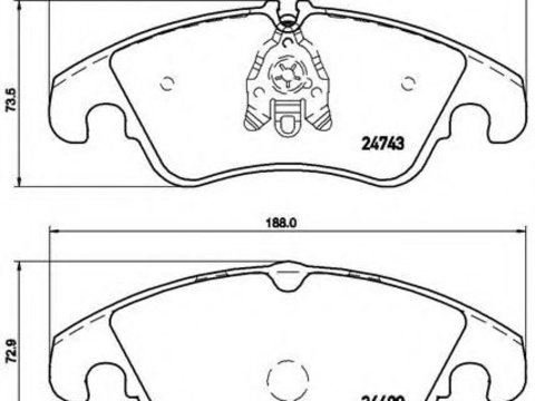 Set placute frana,frana disc AUDI A4 Allroad (8KH, B8) (2009 - 2020) BREMBO P 85 098