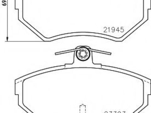 Set placute frana,frana disc AUDI A4 Avant (8E5, B6) (2001 - 2004) HELLA PAGID 8DB 355 018-451 piesa NOUA