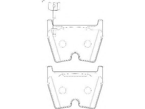 Set placute frana,frana disc AUDI A4 Cabriolet (8H7, B6, 8HE, B7), AUDI A4 limuzina (8EC, B7), AUDI A4 Avant (8ED, B7) - WAGNER WBP23751B