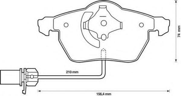 Set placute frana,frana disc AUDI A4 limuzina (8D2, B5), VW PASSAT limuzina (3B2), AUDI A6 limuzina (4B2, C5) - JURID 573037J