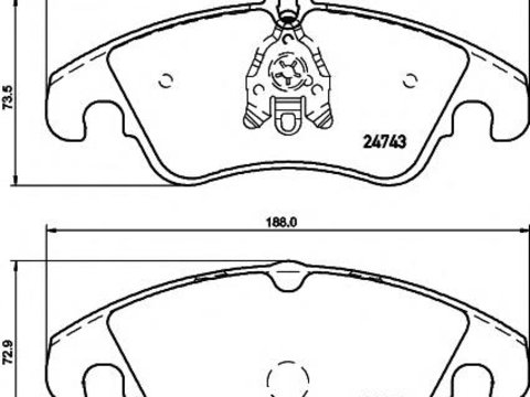 Set placute frana,frana disc AUDI A5 (8T3), AUDI A4 limuzina (8K2, B8), AUDI A4 Avant (8K5, B8) - HELLA PAGID 8DB 355 013-751