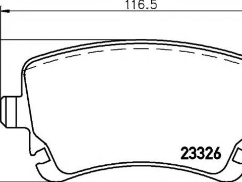 Set placute frana,frana disc AUDI A6 limuzina (4B2, C5), AUDI A6 Avant (4B5, C5), AUDI A4 (8E2, B6) - HELLA PAGID 8DB 355 010-971