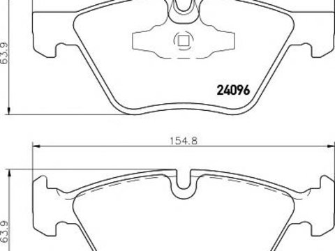 Set placute frana,frana disc BMW 1 (E81), BMW 3 limuzina (E90), BMW 3 Touring (E91) - TEXTAR 2409681