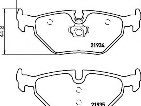 Set placute frana,frana disc BMW 3 limuzina (E46), ROVER 75 limuzina (RJ), BMW 3 cupe (E46) - HELLA 8DB 355 008-761