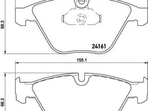 Set placute frana,frana disc BMW 3 limuzina (E90), BMW 3 Touring (E91), BMW 3 cupe (E92) - TEXTAR 2331382