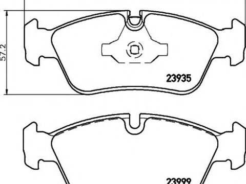 Set placute frana,frana disc BMW 3 limuzina (E90), BMW (BRILLIANCE) 3 SERIES (E90), BMW 1 (E87) - TEXTAR 2393581