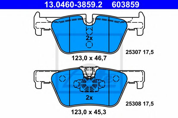 Set placute frana,frana disc BMW 4 Cabriolet (F33, F83) (2013 - 2016) ATE 13.0460-3859.2