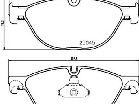 Set placute frana,frana disc BMW 5 Touring (F11) (2010 - 2016) TEXTAR 2504501