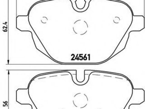 Set placute frana,frana disc BMW 7 (G11, G12) (2015 - 2020) BREMBO P 06 064