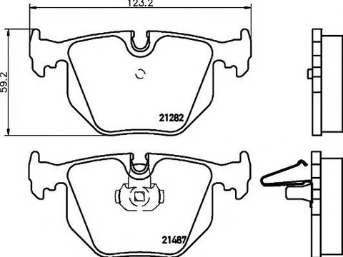 Set placute frana,frana disc BMW 7 limuzina (E38), BMW 5 limuzina (E39), BMW 3 limuzina (E46) - HELLA PAGID 8DB 355 008-091