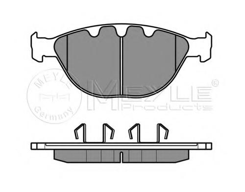 Set placute frana,frana disc BMW 7 limuzina (E65, E66, E67), BMW 5 limuzina (E60), BMW 5 Touring (E61) - MEYLE 025 237 9120