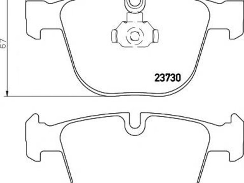 Set placute frana,frana disc BMW 7 limuzina (E65, E66, E67), BMW 5 limuzina (E60), ROLLS-ROYCE PHANTOM limuzina - MINTEX MDB2765