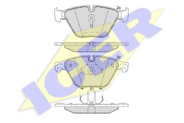 Set placute frana,frana disc BMW 7 limuzina (F01, 