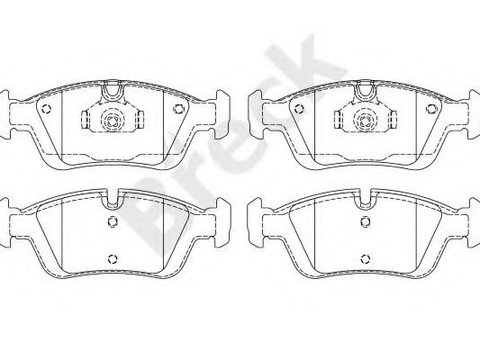 Set placute frana,frana disc BMW Seria 3 Cabriolet (E36) (1993 - 1999) Break 23287 00 701 00 piesa NOUA