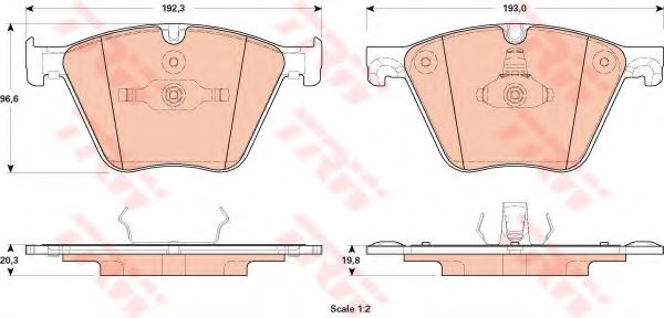 Set placute frana,frana disc BMW Seria 5 Gran Turismo (F07) (2009 - 2016) TRW GDB1915 piesa NOUA