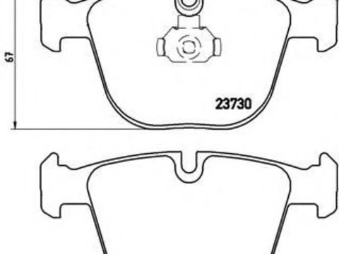 Set placute frana,frana disc BMW Seria 6 (E63) (2004 - 2010) BREMBO P 06 026 piesa NOUA