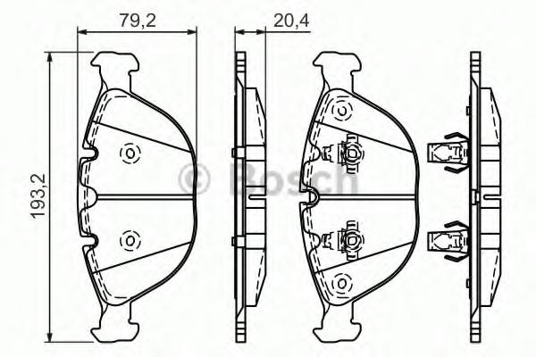 Set placute frana,frana disc BMW X5 (E53) - BOSCH 0 986 494 217