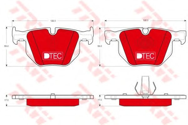 Set placute frana,frana disc BMW X5 (E70) (2007 - 2013) TRW GDB1730DTE