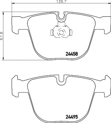 Set placute frana,frana disc BMW X5 (E70) (2007 - 2013) TEXTAR 2445801