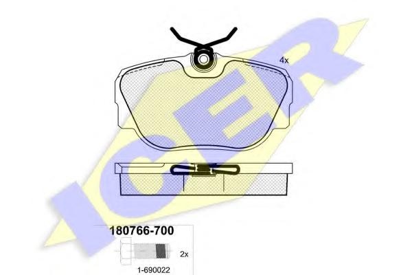 Set placute frana,frana disc BMW Z1, BMW 3 limuzina (E30), BMW 3 Touring (E30) - ICER 180766-700