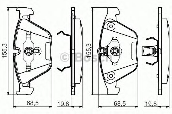 Set placute frana,frana disc BMW Z4 (E89) (2009 - 2016) BOSCH 0 986 495 082