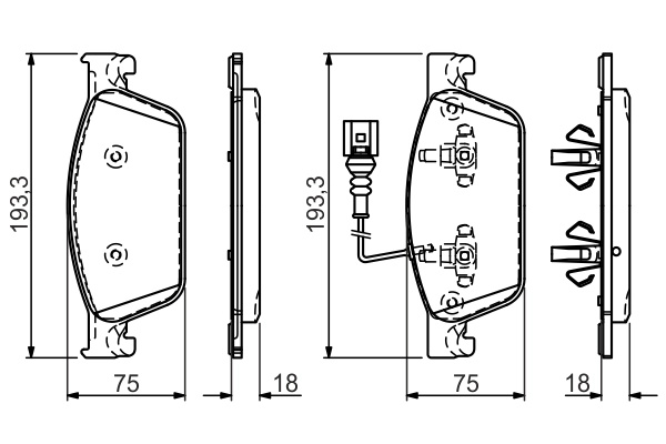 set placute frana,frana disc BOSCH 0 986