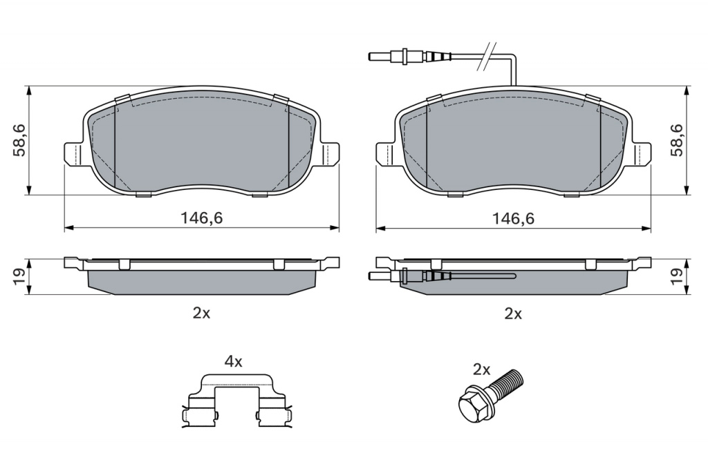 Set placute frana,frana disc BOSCH 0 986 494 615 p