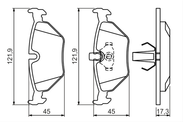 Set Placute Frana,frana Disc Bosch Bmw 0 986 494 0