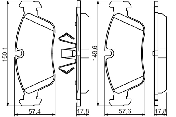 Set Placute Frana,frana Disc Bosch Bmw 0 986 495 276