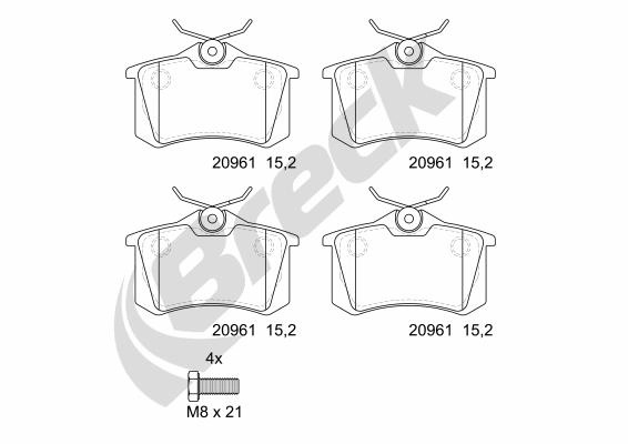 Set placute frana,frana disc Break 209610070400 model RENAULT SCENIC III (JZ0/1_) 2013 2014 2015 2016