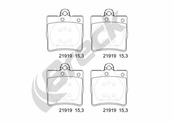 Set placute frana,frana disc Break 219190070200 se potriveste la MERCEDES-BENZ C-CLASS (W203) 2000 2001 2002 2003 2004 2005 2006 2007
