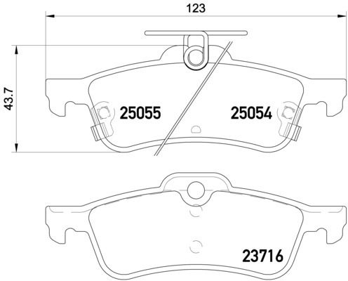 Set placute frana,frana disc BREMBO P 28 070