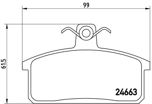 Set placute frana,frana disc BREMBO P 79 007 pentr