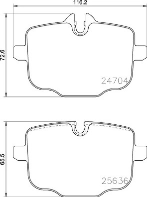 Set placute frana,frana disc BREMBO P06101 compatibil cu BMW 5 (G30, F90) 2016 2017 2018 2019 2020 2021 2022 2023