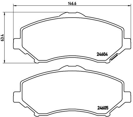 Set placute frana,frana disc BREMBO P11025 model JEEP CHEROKEE (KK) 2008 2009 2010 2011 2012 2013 2014 2015