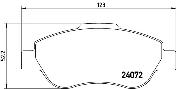 Set placute frana,frana disc BREMBO P23097 la masina FIAT PANDA (169_) 2003 2004 2005 2006 2007 2008 2009 2010 2011 2012 2013