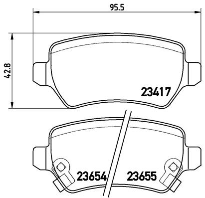 Set placute frana,frana disc BREMBO P59038 pentru masina OPEL ASTRA H GTC (A04) 2005 2006 2007 2008 2009 2010