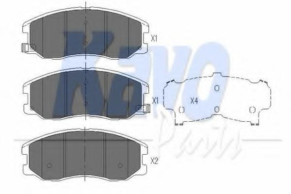 Set placute frana,frana disc CHEVROLET CAPTIVA (C100, C140), DAEWOO WINSTORM - KAVO PARTS KBP-1009