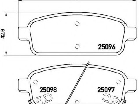 Set placute frana,frana disc CHEVROLET CRUZE hatchback (J305) (2011 - 2020) BREMBO P 59 080