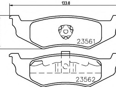 Set placute frana,frana disc CHRYSLER NEON limuzina (PL), CHRYSLER VOYAGER Mk II (GS), CHRYSLER STRATUS limuzina (JA) - HELLA PAGID 8DB 355 018-661