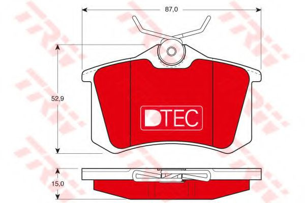 Set placute frana,frana disc CITROEN C2 (JM) (2003 - 2016) TRW GDB823DTE piesa NOUA
