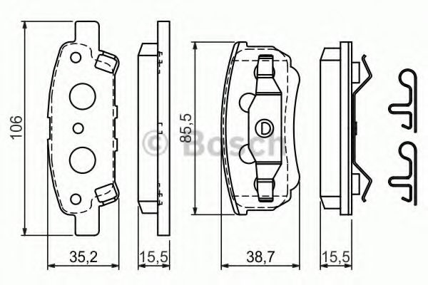 Set placute frana,frana disc CITROEN C4 AIRCROSS (2010 - 2016) BOSCH 0 986 424 814 piesa NOUA