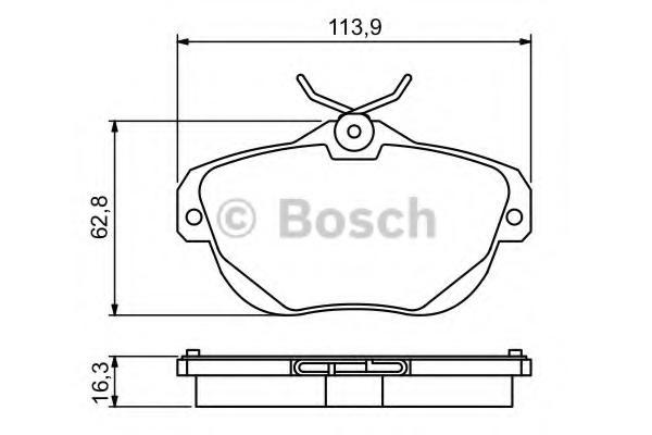 Set placute frana,frana disc Citroen C6 limuzina (TD_) - BOSCH 0 986 494 243