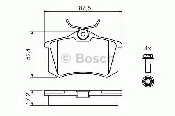 Set placute frana,frana disc CITROEN DS4 (2011 - 2015) BOSCH 0 986 461 769 piesa NOUA