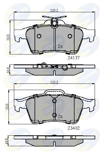 Set placute frana,frana disc COMLINE CBP01599 la SAAB 9-5 combi (YS3E) 2006 2007 2008 2009