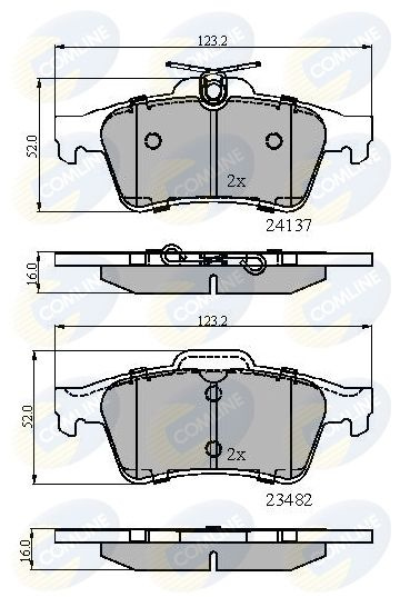 Set placute frana,frana disc COMLINE CBP01599