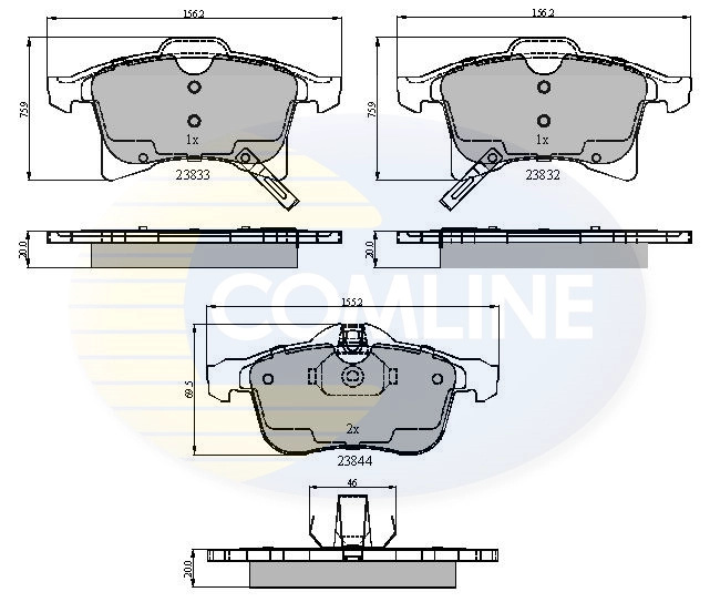 Set placute frana,frana disc COMLINE CBP31307 mode
